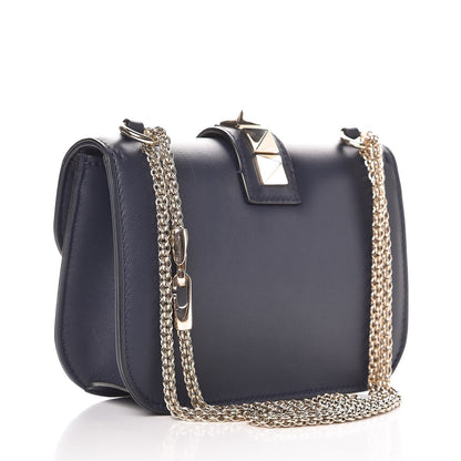 Valentino Garavani Vitello Small Glam Lock Rockstud Flap Marine 4 of 8