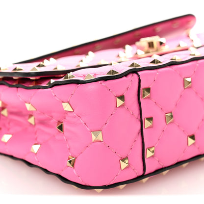 Valentino Garavani Nappa Small Rockstud Spike Shoulder Bag Shadow Pink 8 of 9