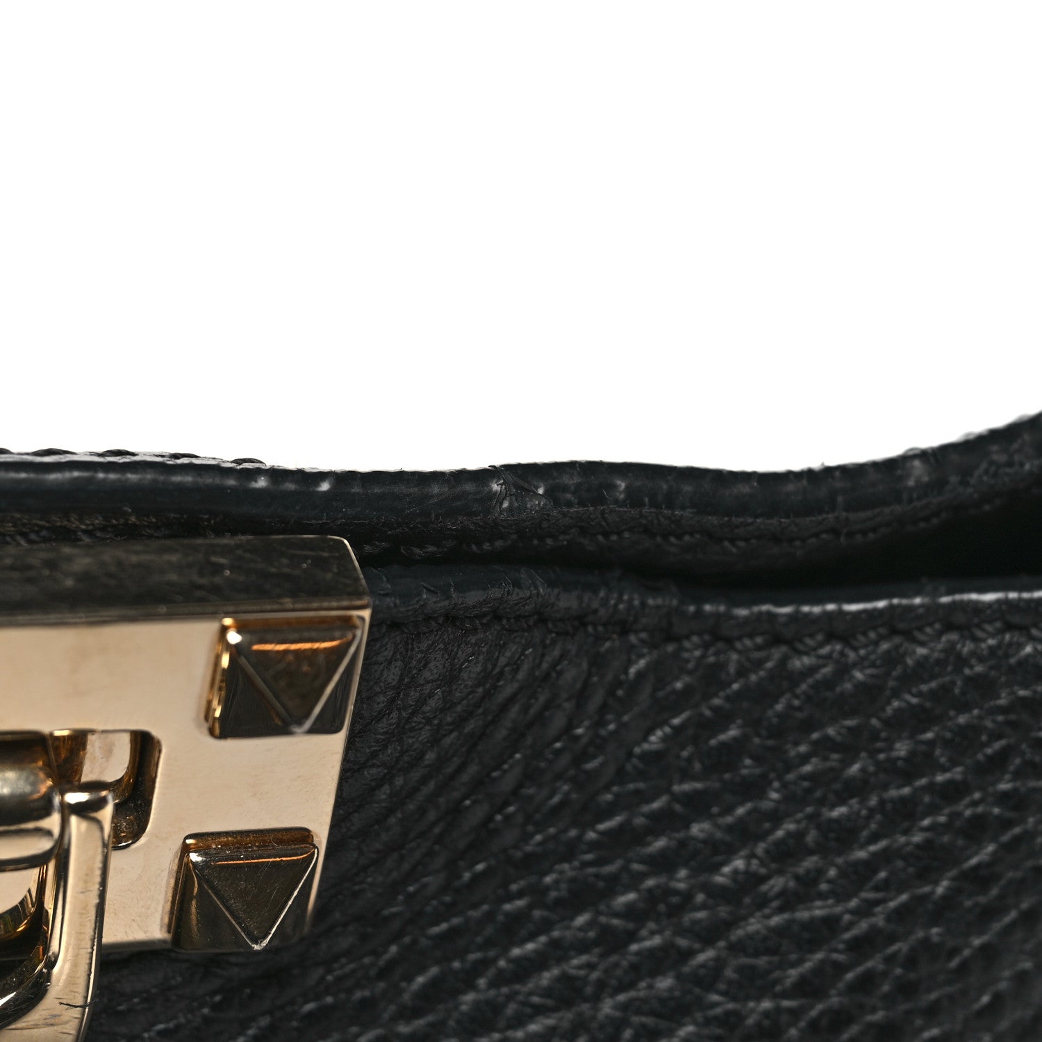 Valentino Garavani Pebbled Calfskin Mini Rockstud Flip-Lock Messenger Bag Black 11 of 12