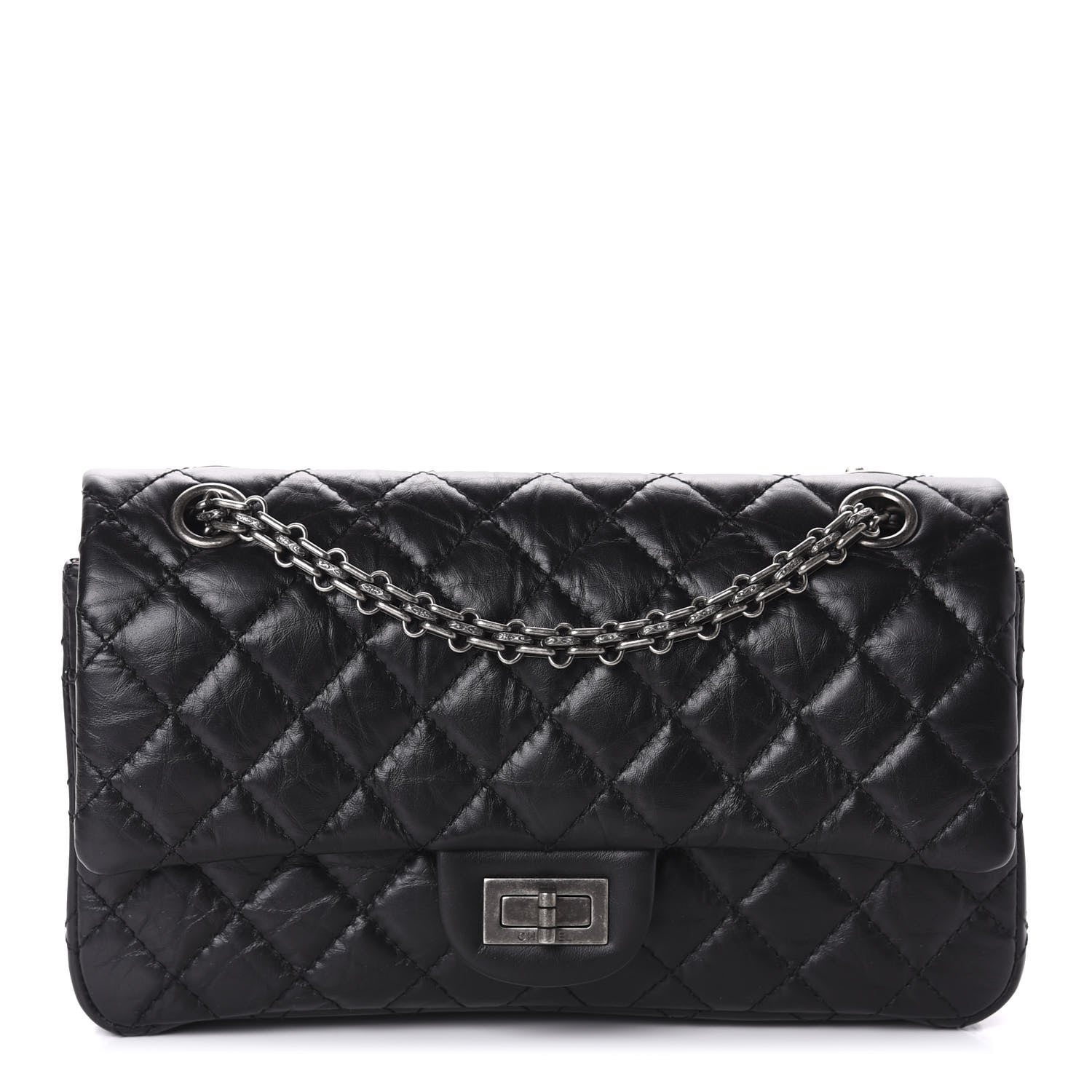 Chanel Aged Calfskin Quilted 2.55 Reissue 225 Flap Black 1 of 10