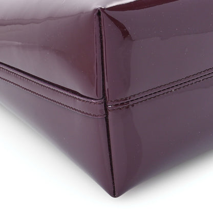 Saint Laurent Patent Calfskin Rendez-Vous Hobo Dark Red Wine 10 of 11