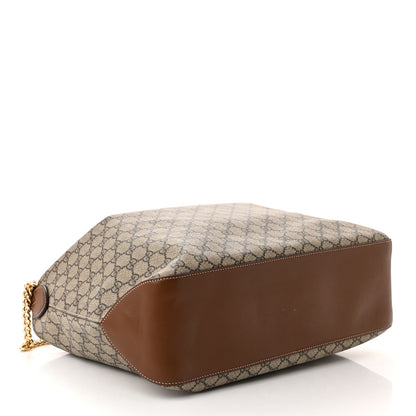 Gucci GG Supreme Monogram Large Linea A Hobo Light Brown 4 of 15