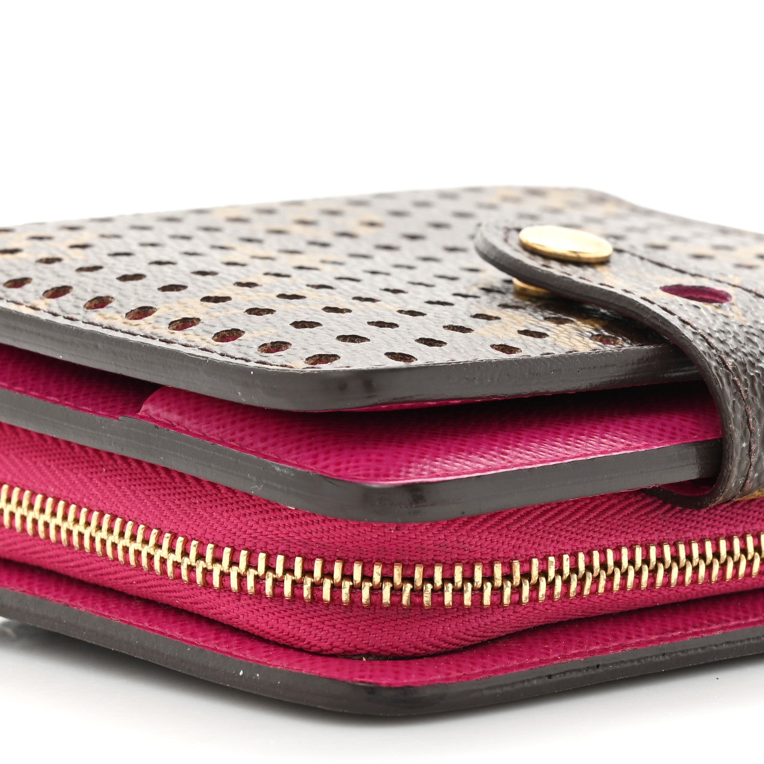 Louis Vuitton Monogram Perforated Compact Zipped Wallet Fuchsia 10 of 17