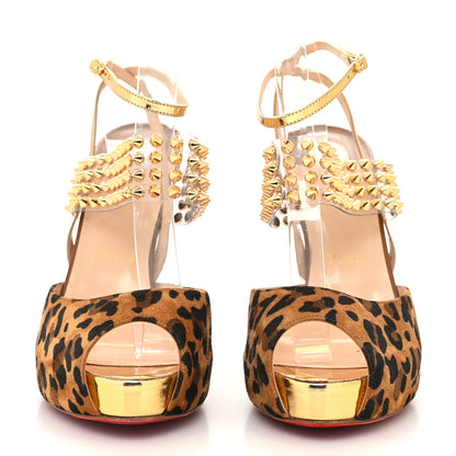 Christian Louboutin Levitagirl 120 Sandals 38 Leopard 2 of 7