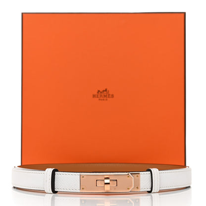 Hermes Epsom Kelly Belt White 6 of 6