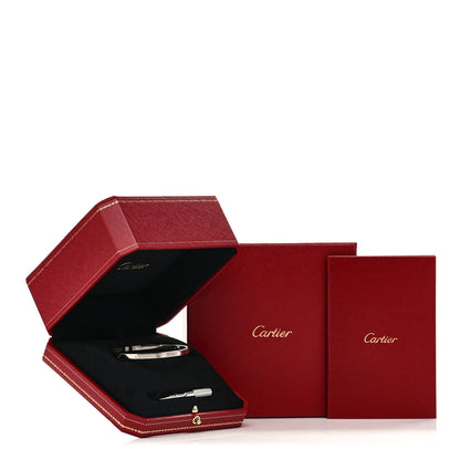 Cartier 18K White Gold Small LOVE Bracelet 18 9 of 9