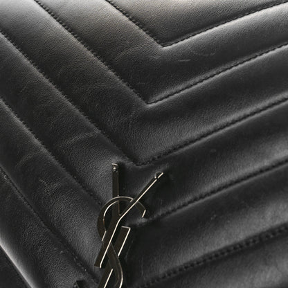 Saint Laurent Calfskin Y Quilted Monogram Large Loulou Chain Satchel Black 10 of 12