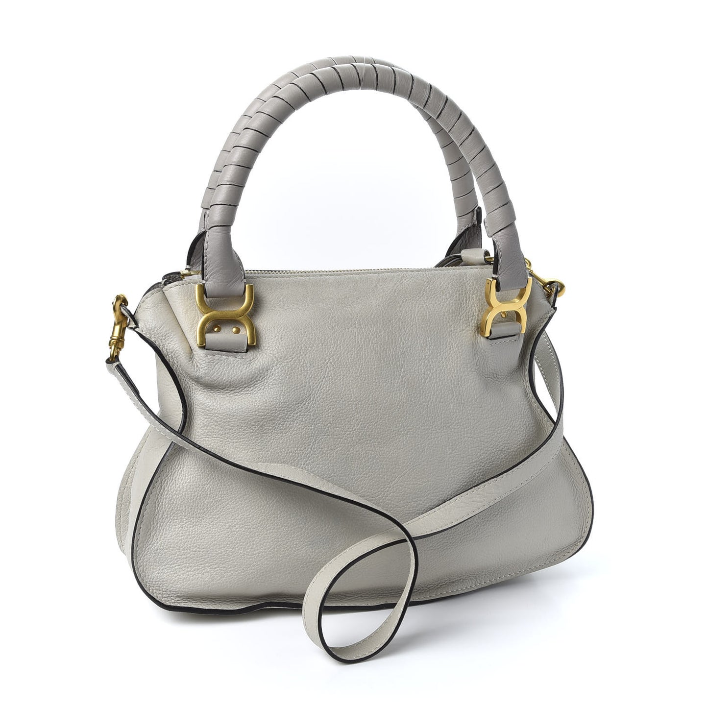 Calfskin Medium Marcie Satchel Cashmere Grey