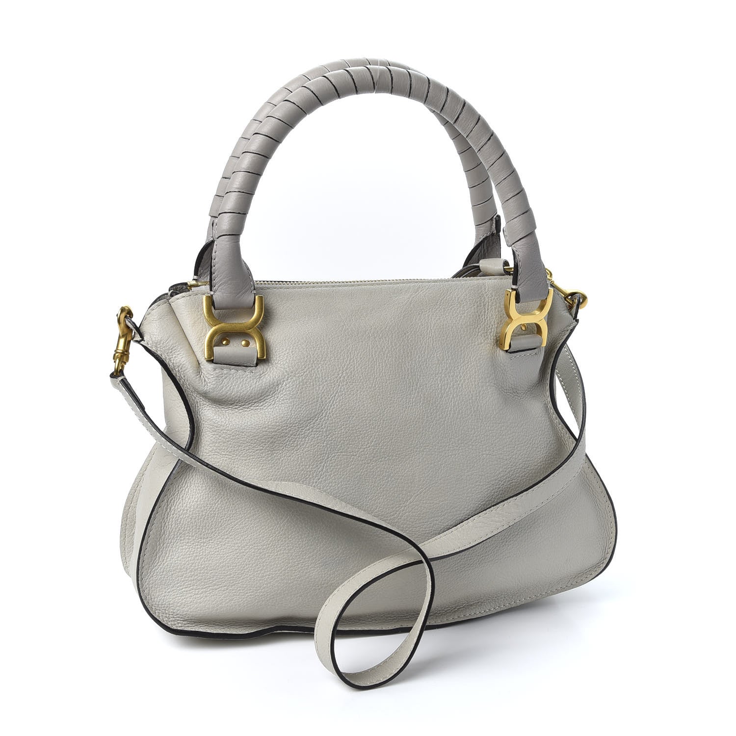 Chloe Calfskin Medium Marcie Satchel Cashmere Grey 2 of 11