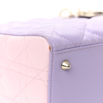 Christian Dior Lambskin Cannage Medium Tri-Color Lady Dior Purple Light Pink 13 of 13
