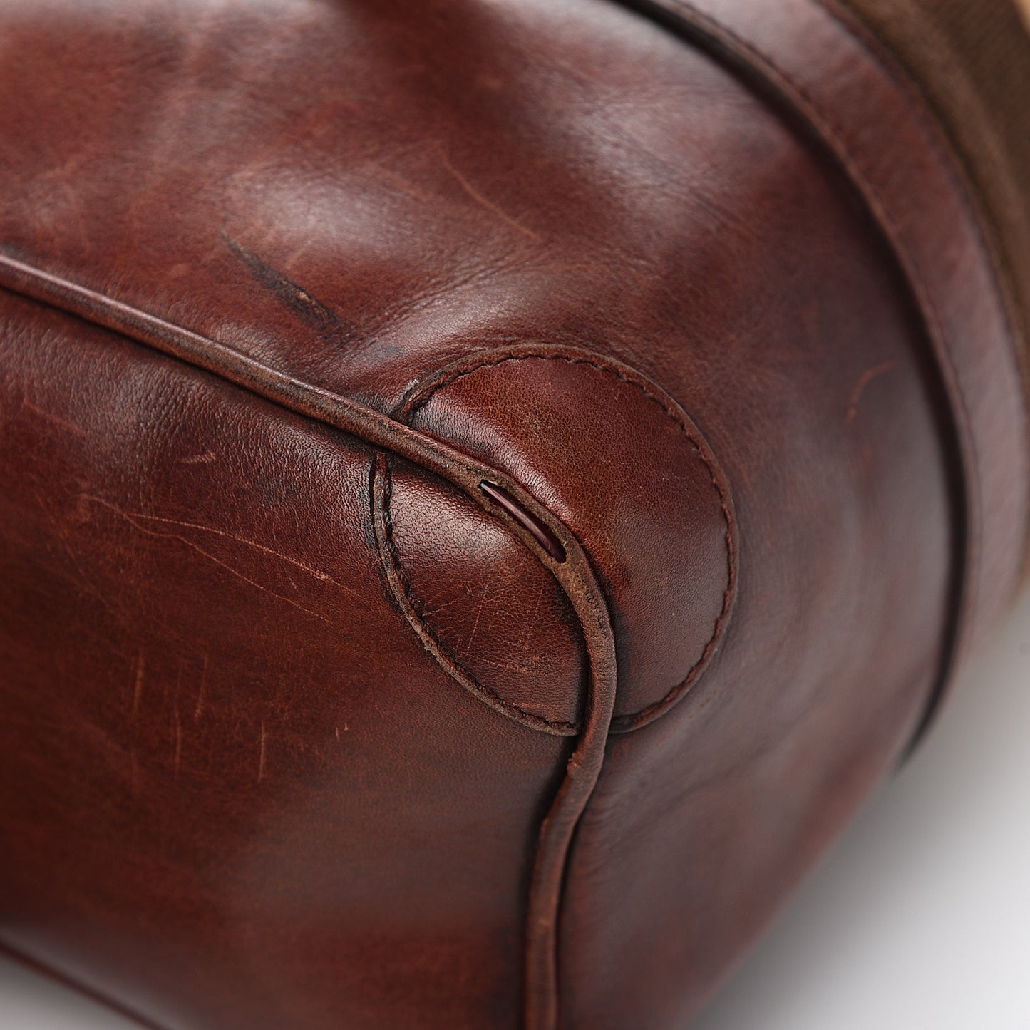 Calfskin Vintage Web Boston Brown