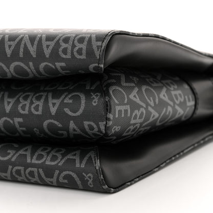 Dolce & Gabbana Coated Jacquard DG Logo Mens Crossbody Bag Black 9 of 10