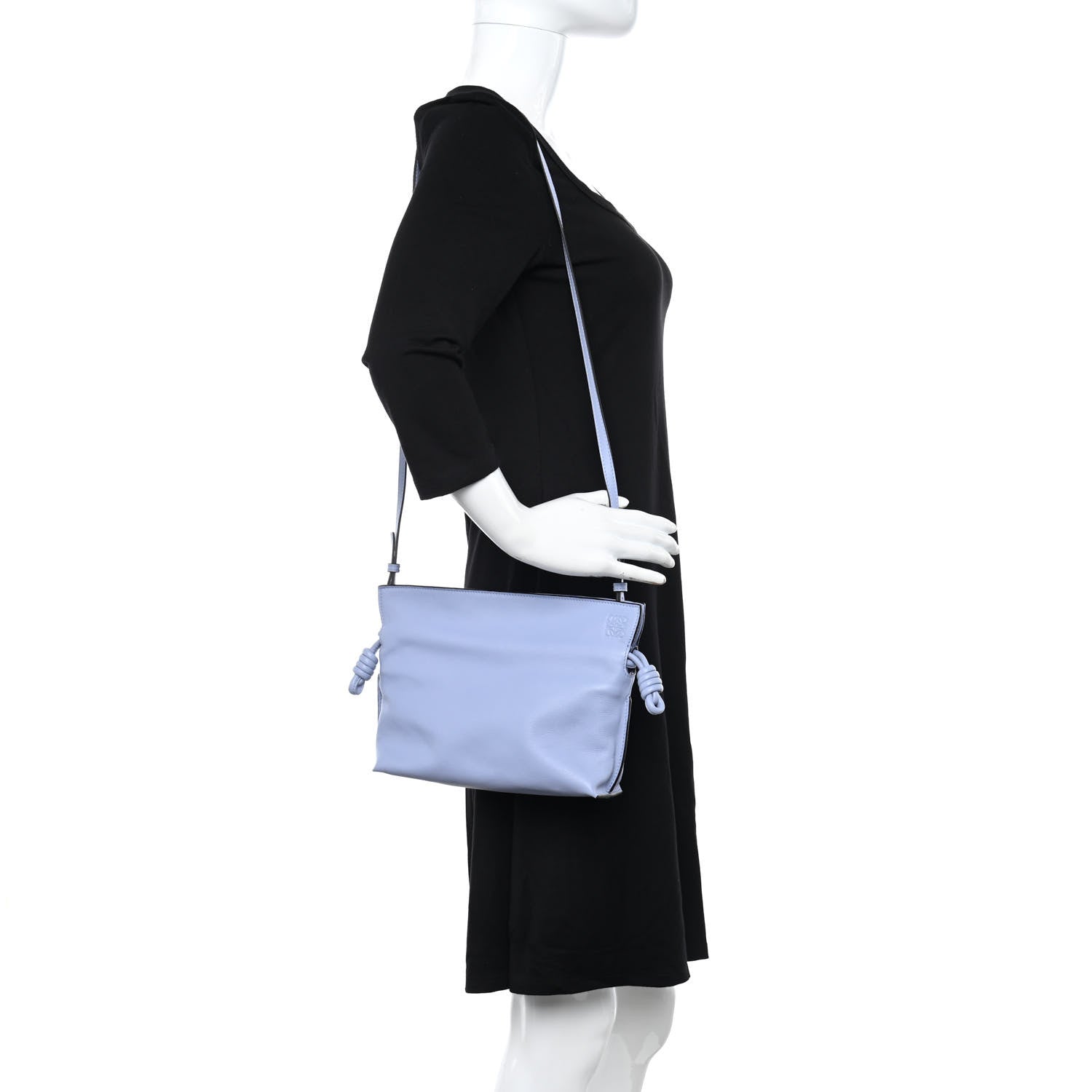 Loewe Calfskin Mini Flamenco Knot Bag Atlantic Blue 2 of 9