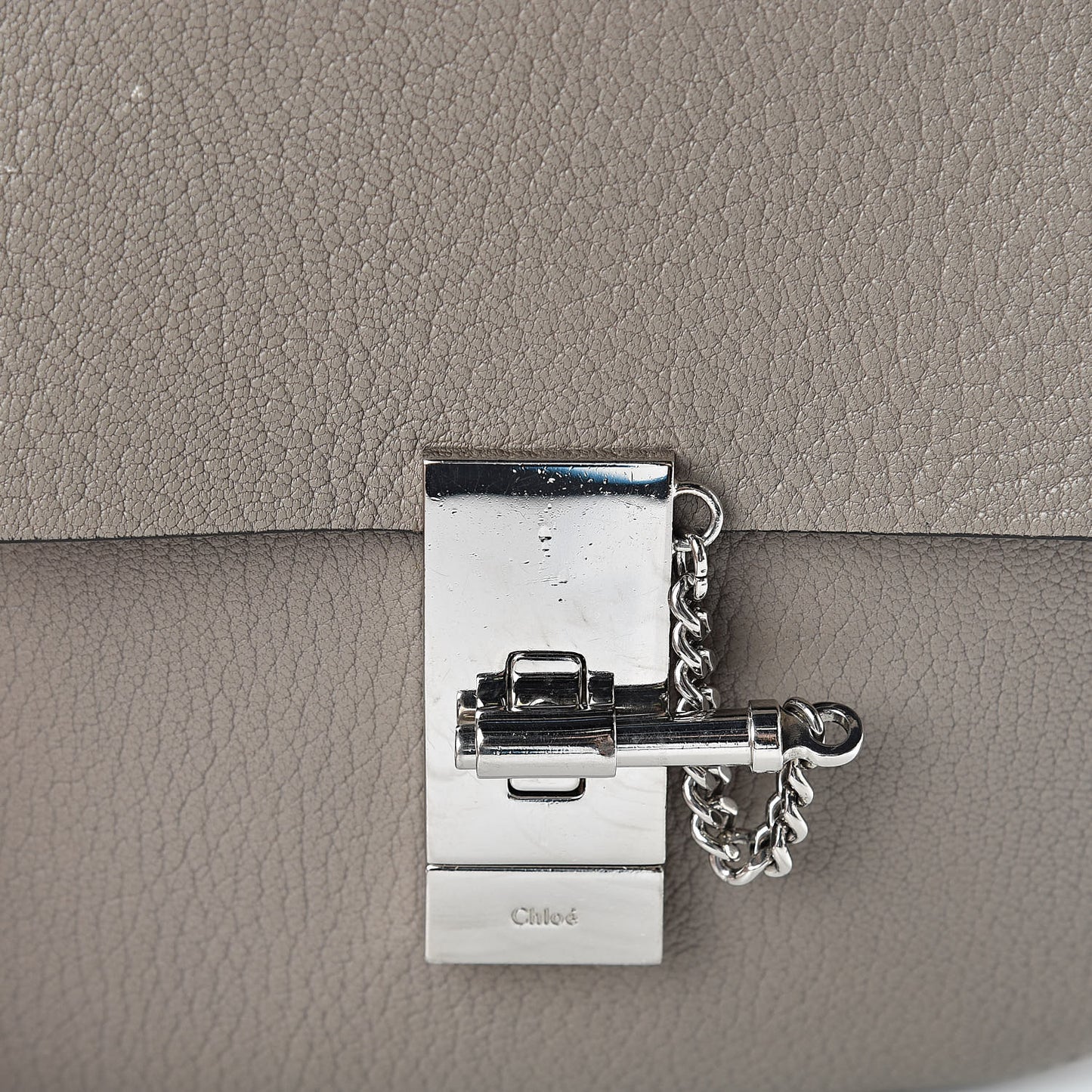 Grained Lambskin Mini Drew Shoulder Bag Cashmere Grey