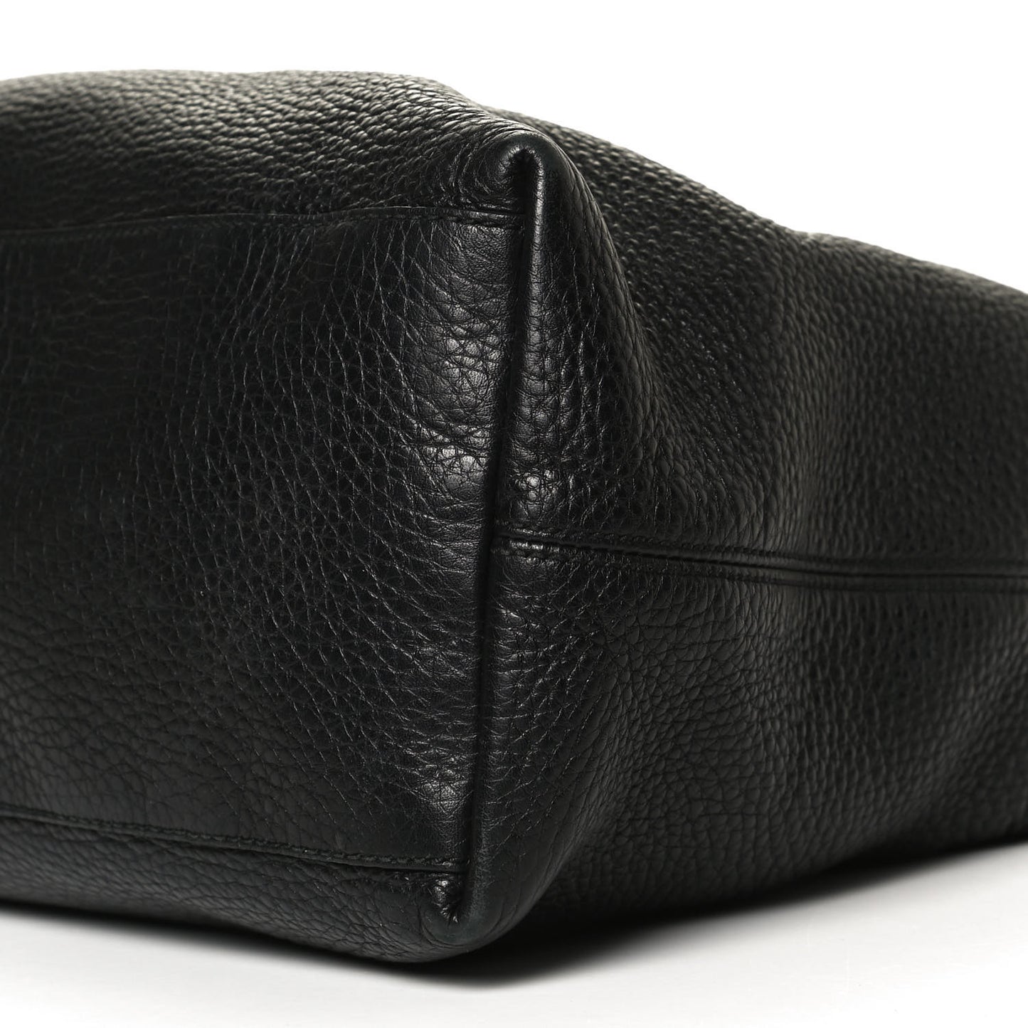Pebbled Calfskin Medium Soho Chain Shoulder Bag Black