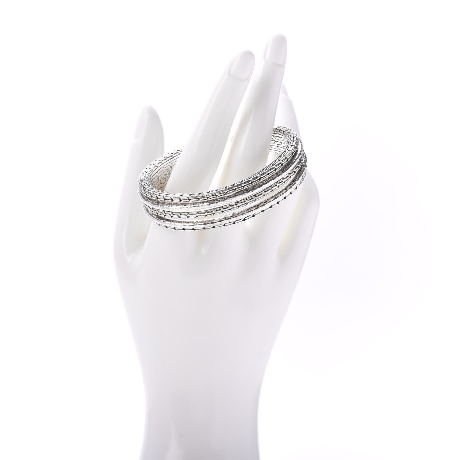 John Hardy Sterling Silver Classic Chain Kick Cuff Bracelet 2 of 5