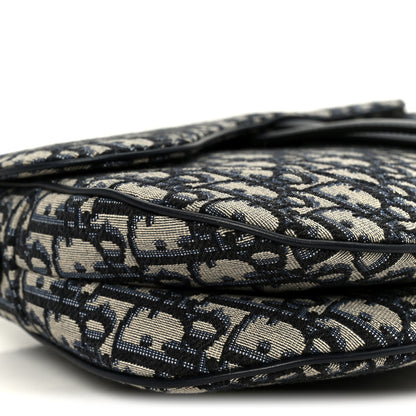 Christian Dior Oblique Saddle Bag Blue 9 of 10