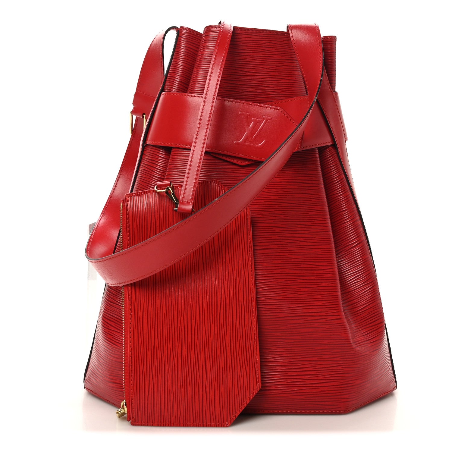 Louis Vuitton Epi Sac D'epaule GM Castillan Red 3 of 10