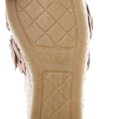 Chanel Suede Camellia CC Espadrilles 38 Pink 7 of 11