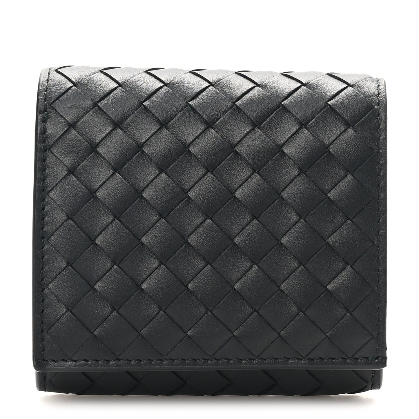Nappa Intrecciato Bi-Fold Wallet Black
