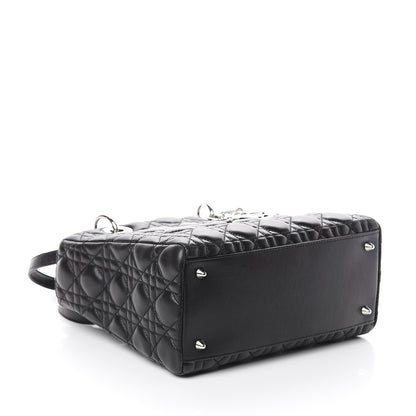 Christian Dior Lambskin Cannage Medium Lady Dior Black 3 of 7