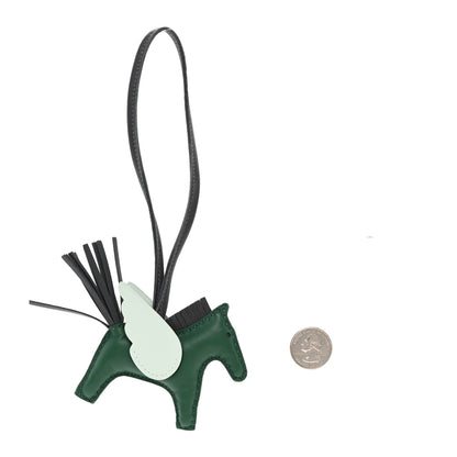 Hermes Milo Lambskin Grigri Rodeo Pegase Horse Bag Charm PM Vert Moyen Ardoise Vert Peppermint 2 of 5