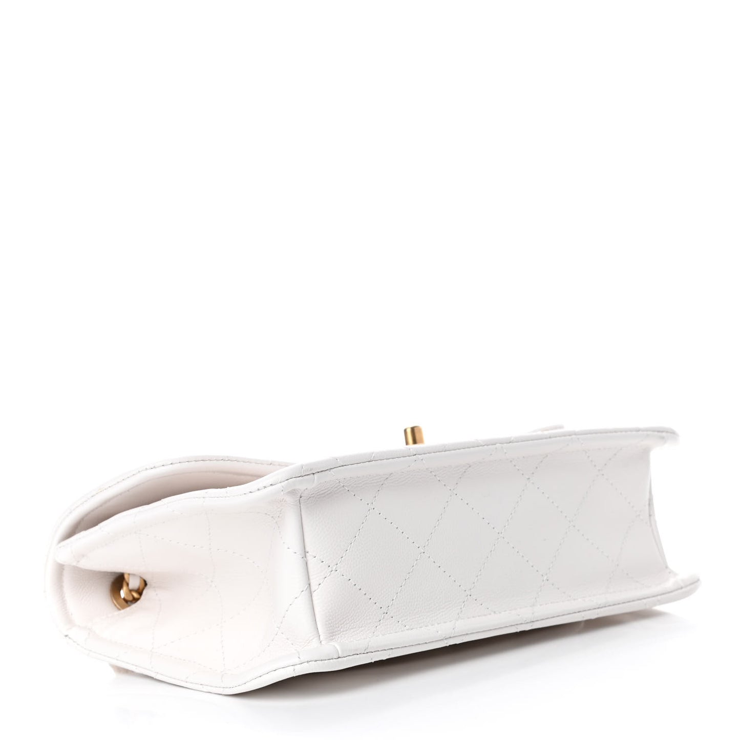 Caviar Quilted Medium Sweet Classic Flap White