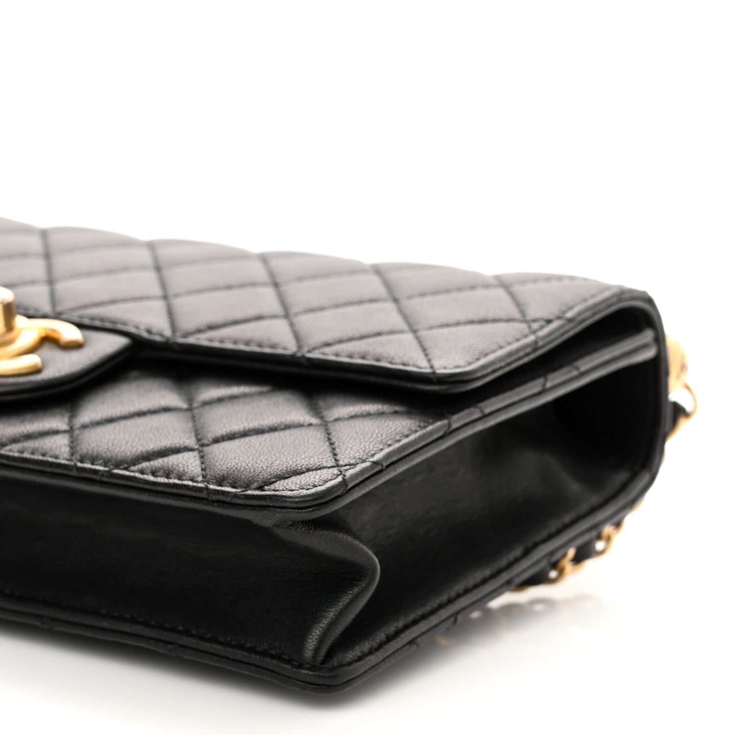 Chanel Lambskin Quilted Small Chic Pearls Flap Black 10 of 10