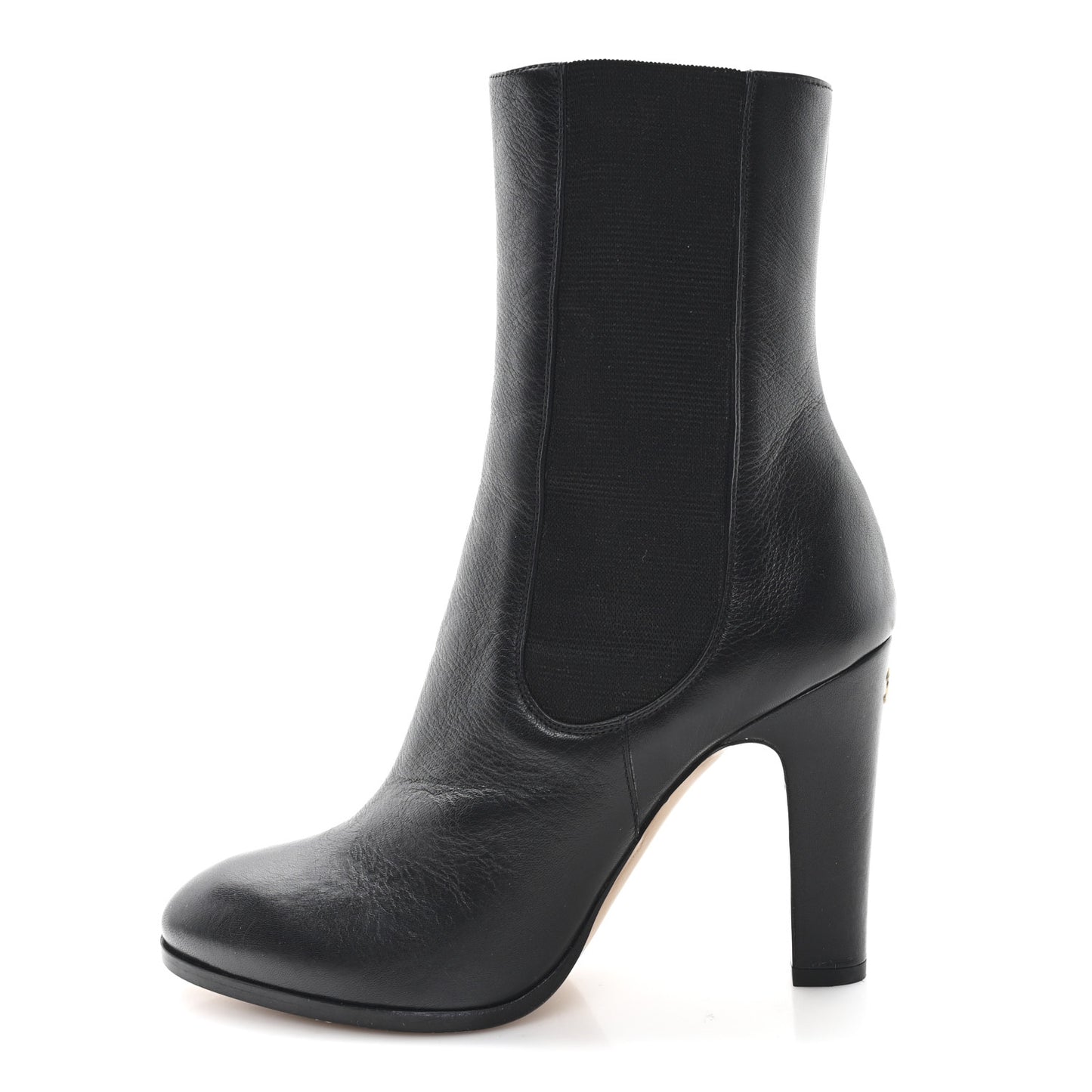 Calfskin CC Ankle Boots 36.5 Black