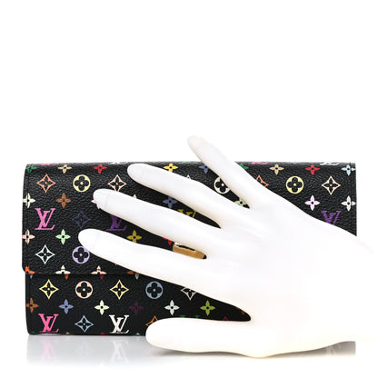 Louis Vuitton Monogram Multicolor Sarah Wallet Black Grenade 2 of 8