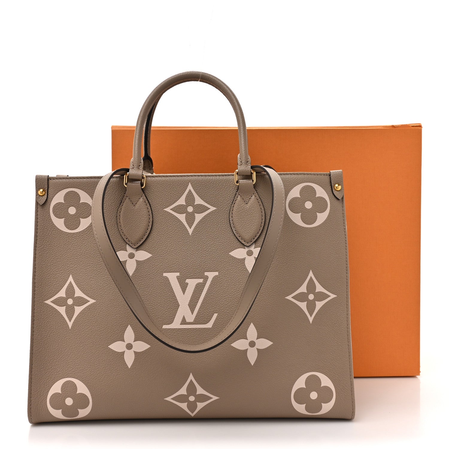 Louis Vuitton Empreinte Monogram Giant Onthego MM Tourterelle Creme 14 of 14