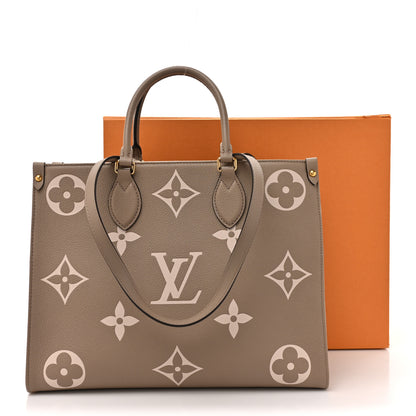Louis Vuitton Empreinte Monogram Giant Onthego MM Tourterelle Creme 14 of 14