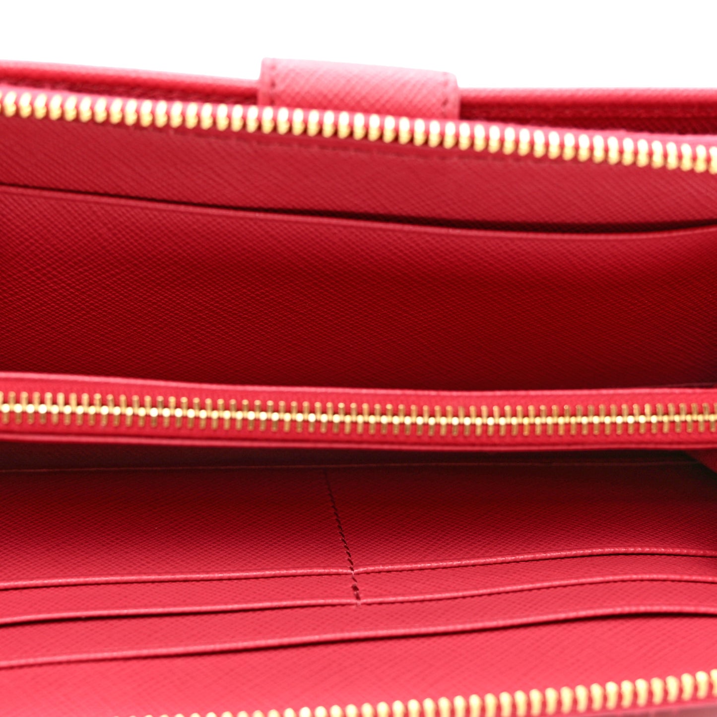 Saffiano Metal Zip Around Wallet Peonia