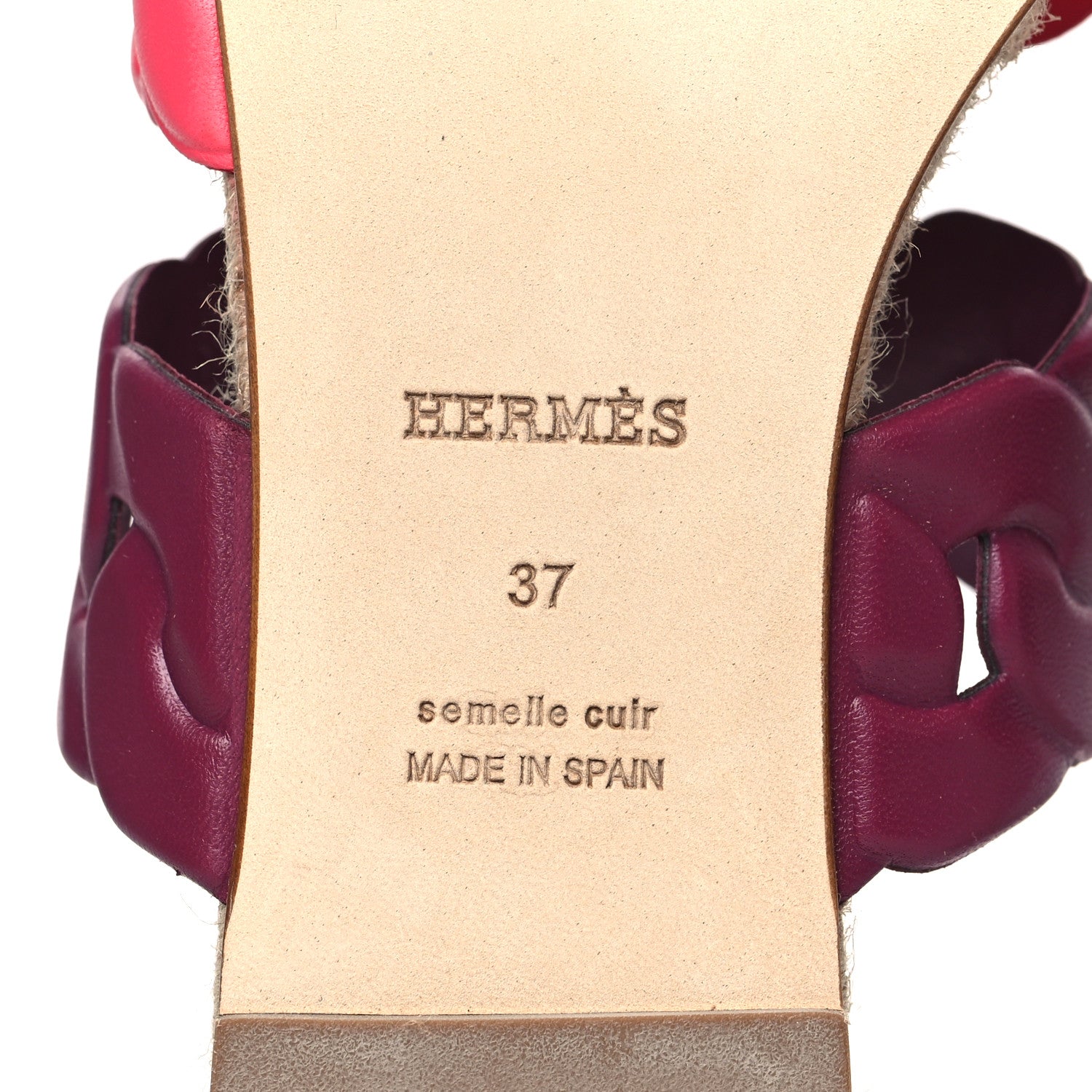Hermes Nappa Gwen Espadrille Sandals 37 Multicolored Violet Lilas 6 of 9