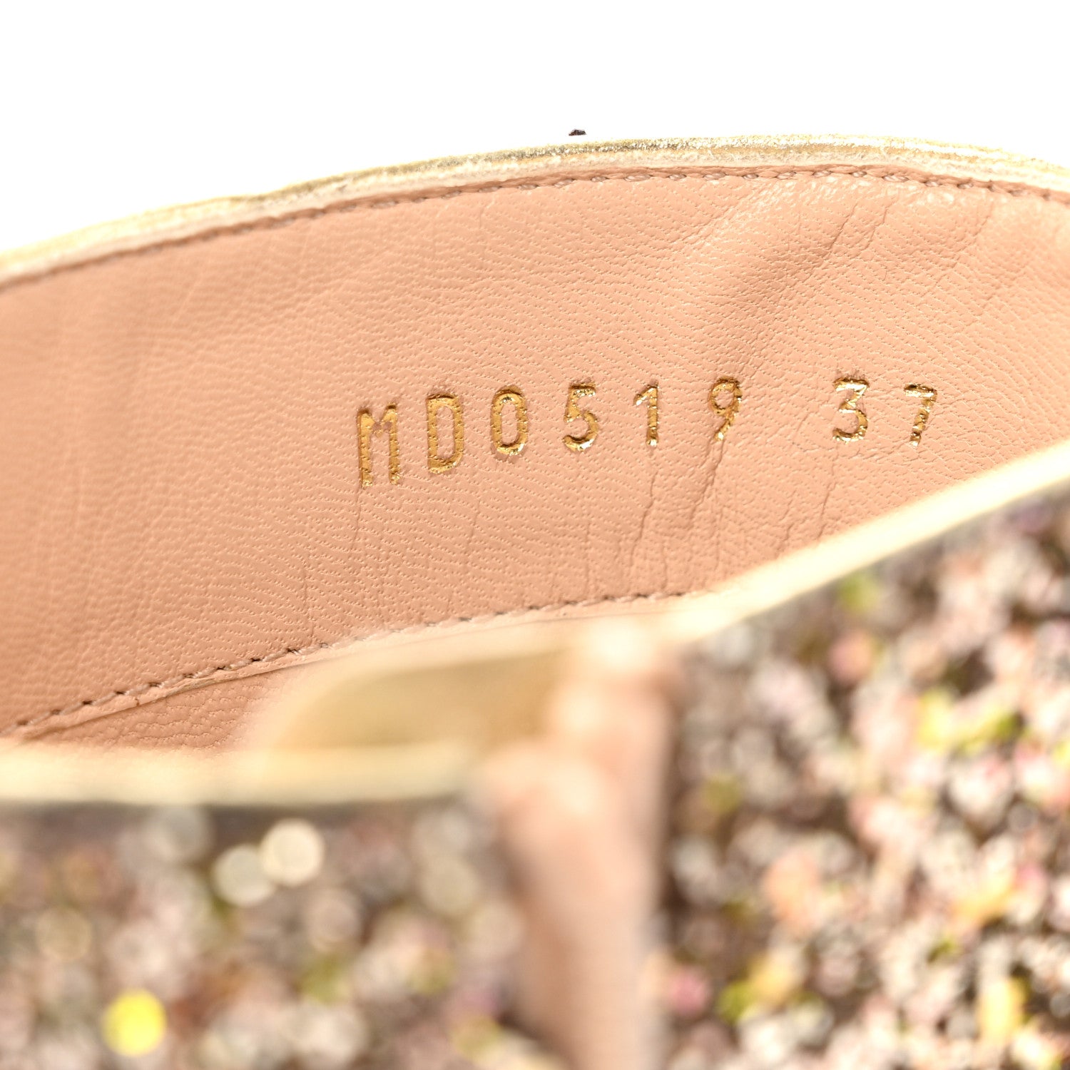 Christian Dior Glitter D-Circus 80mm Short Boots 37 Gold 1836383