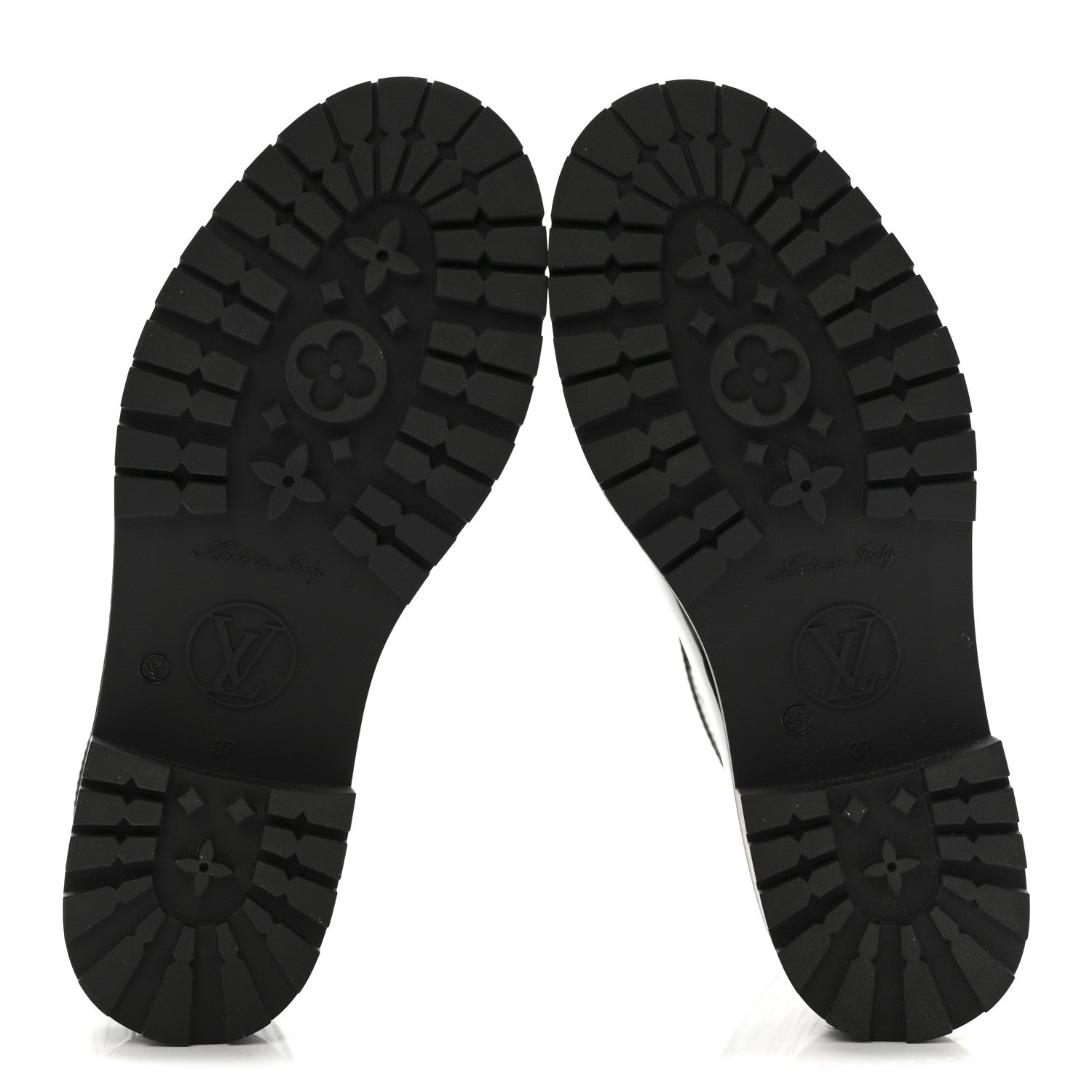 Louis Vuitton Rubber Embossed Monogram Splash Rain Short Boots 37 Black 6 of 9