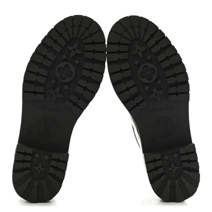 Louis Vuitton Rubber Embossed Monogram Splash Rain Short Boots 37 Black 6 of 9