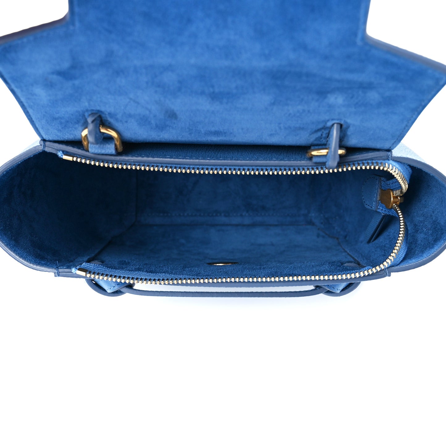 Grained Calfskin Nano Belt Bag Blue
