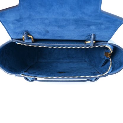 Celine Grained Calfskin Nano Belt Bag Blue 5 of 11