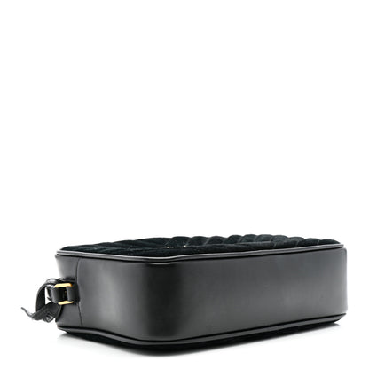 Saint Laurent Suede Calfskin Monogram Lou Camera Bag Black 4 of 14
