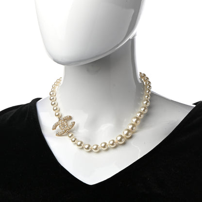 Chanel Pearl CC 100th Anniversary Necklace Light Gold 2 of 8