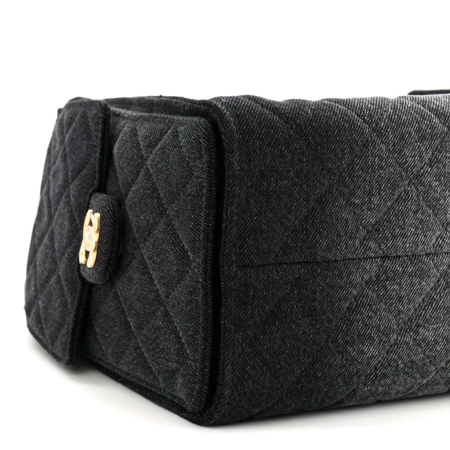 Chanel Washed Denim Quilted Small Chanel 25 Handbag Black 9 of 10