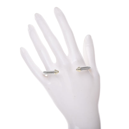 David Yurman Sterling Silver 14K Yellow Gold 5mm Cable Classics Bracelet 2 of 5