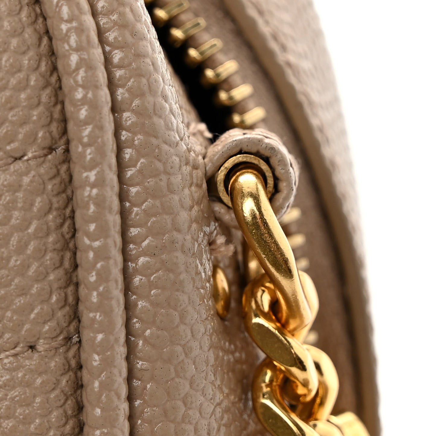 Grain De Poudre Matelasse Monogram Mini Lou Camera Bag Dark Beige