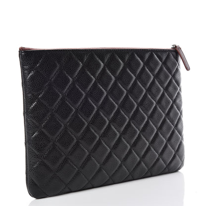Chanel Caviar Quilted Medium Cosmetic Case Black 3 of 10
