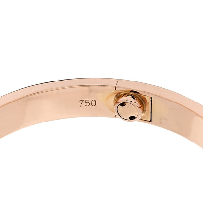 Cartier 18K Pink Gold 4 Diamond LOVE Bracelet 16 7 of 9