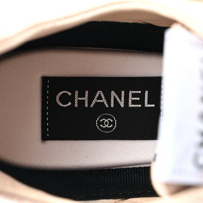 Chanel Suede Goatskin CC Sneakers 39.5 Light Pink 6 of 9