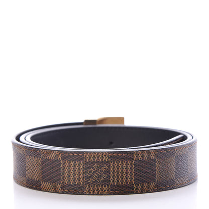 Louis Vuitton Damier Ebene LV Paris Buckle Belt 95 38 Gold 3 of 7