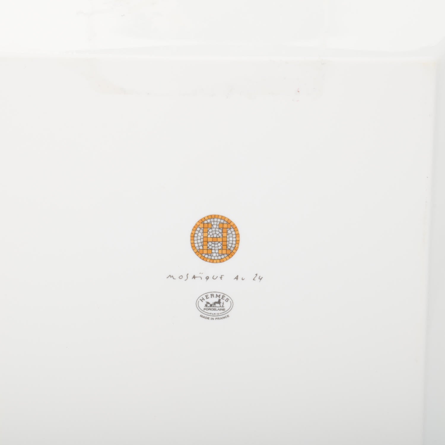 Hermes Porcelain Mosaique au 24 Square Plate 4 of 4