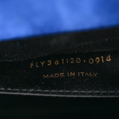 Saint Laurent Patent Calfskin Monogram Large Belle De Jour Clutch Royal Blue 7 of 7